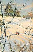 Karl Nordstrom Winter Scene from Skansen painting